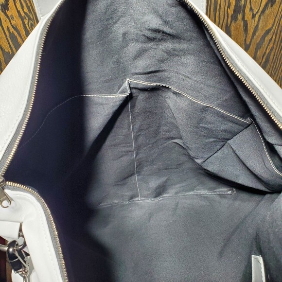 Common Projects Leather Helmet Bag Unisex Grey Crossbody Strap Fabric Lined RARE - Picture 11 of 15